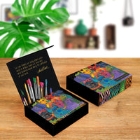 Laurel Burch Dogs - Boxed Blank Note Cards – Set of 16 in a Keepsake Gift Box