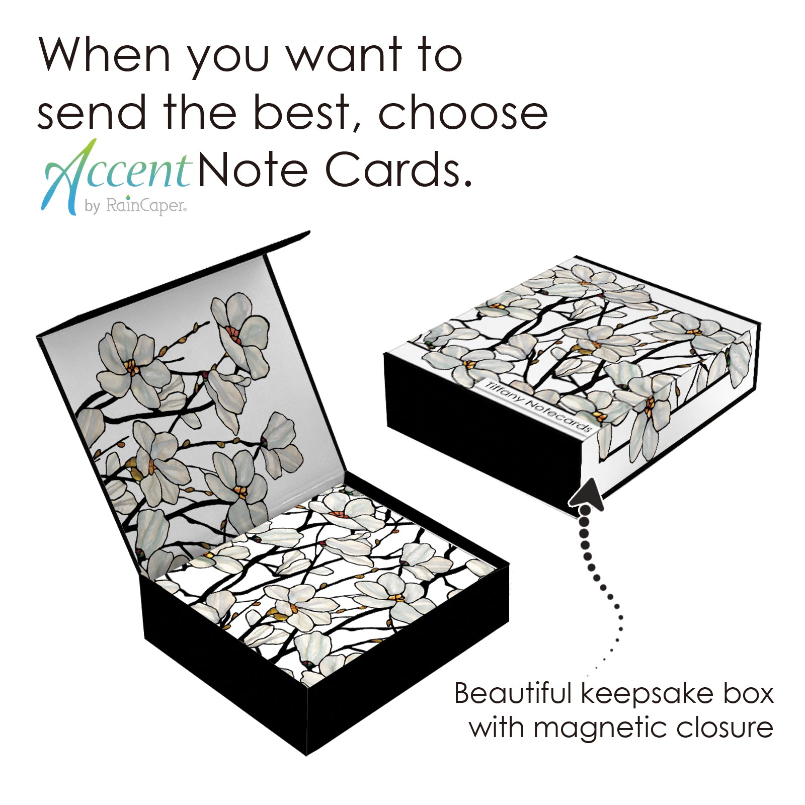 Tiffany Stained Glass Masterworks- Boxed Blank Note Cards – Set of 16 in a Keepsake Gift Box