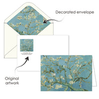 van Gogh Flowers - Boxed Blank Note Cards – Set of 16 in a Keepsake Gift Box