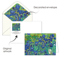 van Gogh Flowers - Boxed Blank Note Cards – Set of 16 in a Keepsake Gift Box
