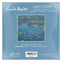 Monet Water Lilies Microfiber Lens Cleaning Cloth – Soft, Non-Abrasive, Art-Inspired