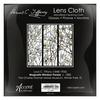 Tiffany Magnolia Microfiber Lens Cleaning Cloth – Soft, Non-Abrasive, Art-Inspired