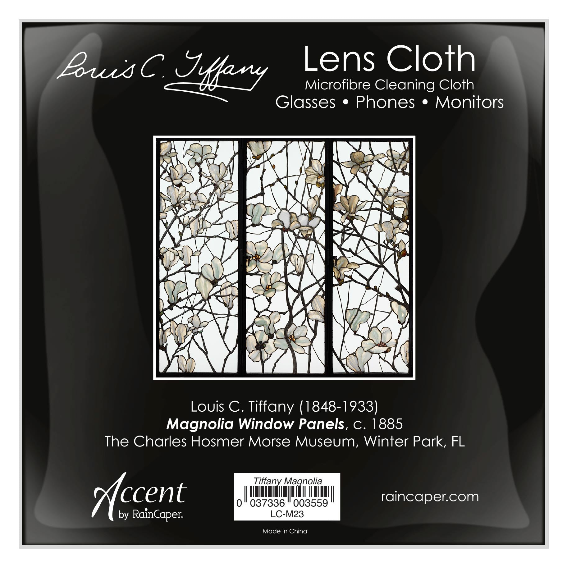 Tiffany Magnolia Microfiber Lens Cleaning Cloth – Soft, Non-Abrasive, Art-Inspired