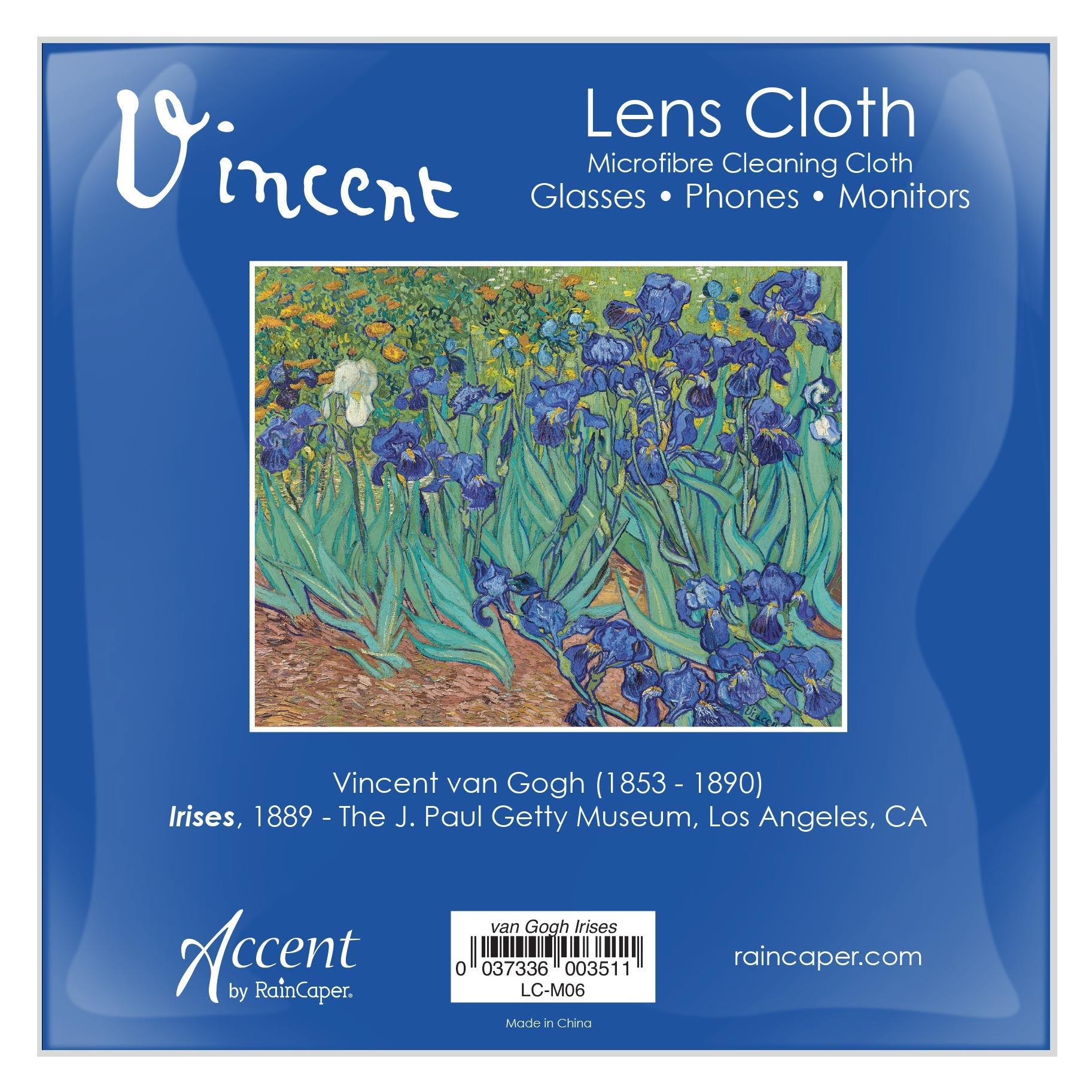 van Gogh Irises Quality Microfiber Lens Cleaning Cloth – Soft, Non-Abrasive, Art-Inspired