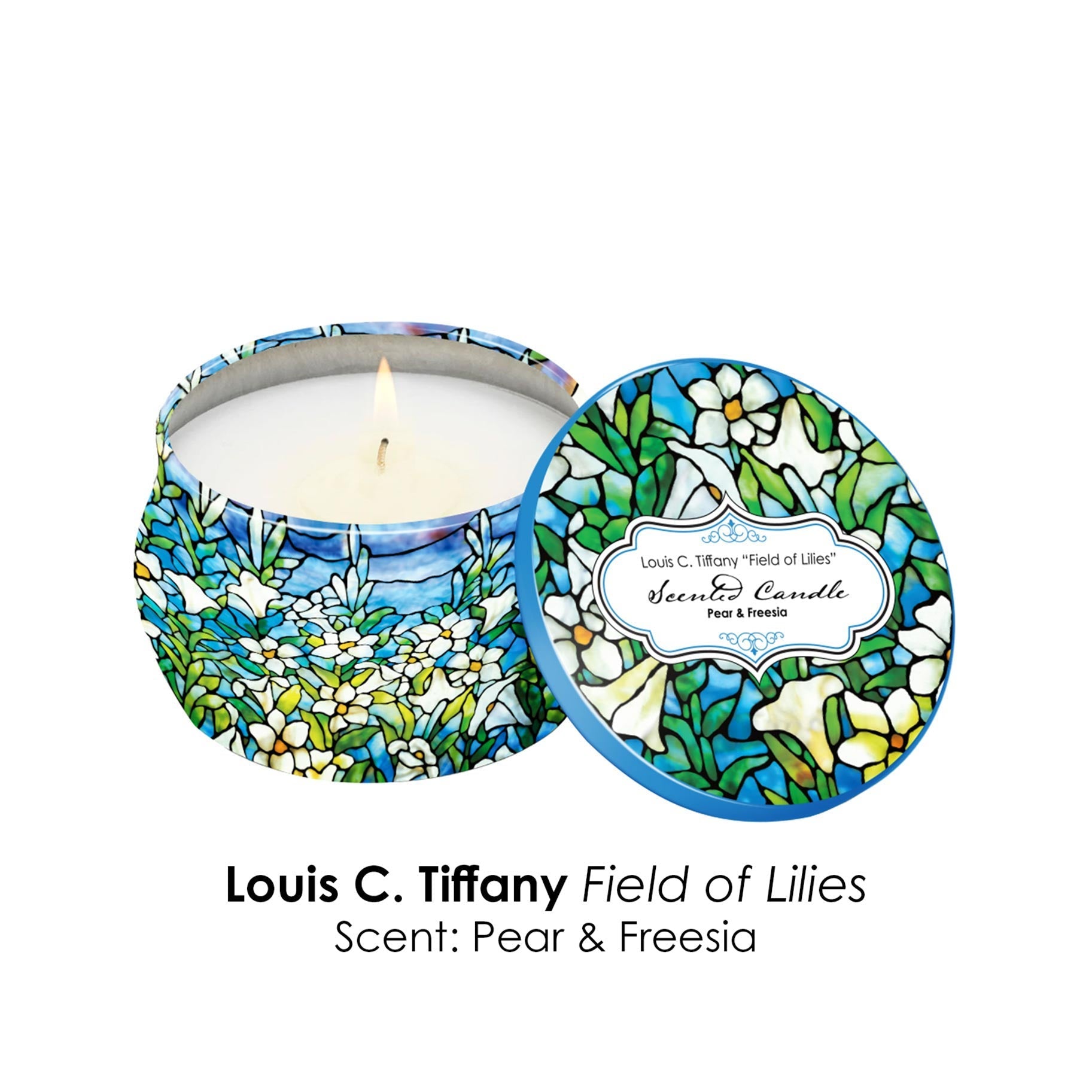 Tiffany Floral Scented Scented Clean Soy Candles - Gift Boxed Set of 4 Scents