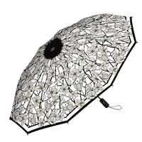 Tiffany Magnolia Travel Umbrella – Compact, One-Touch Open & Close