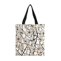 Tiffany Magnolia Canvas Magazine Tote – Slim Vertical Tote Bag