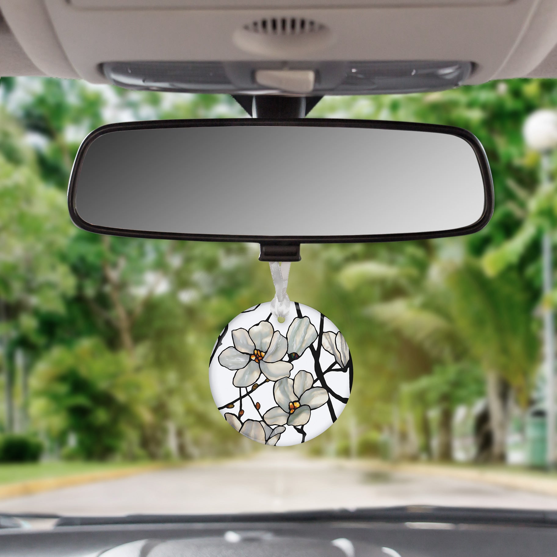 Tiffany Magnolia Porcelain Keepsake Ornament – Flat Ceramic, Gift-Ready