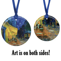 van Gogh Cafe Terrace at Night Porcelain Keepsake Ornament – Flat Ceramic, Gift-Ready