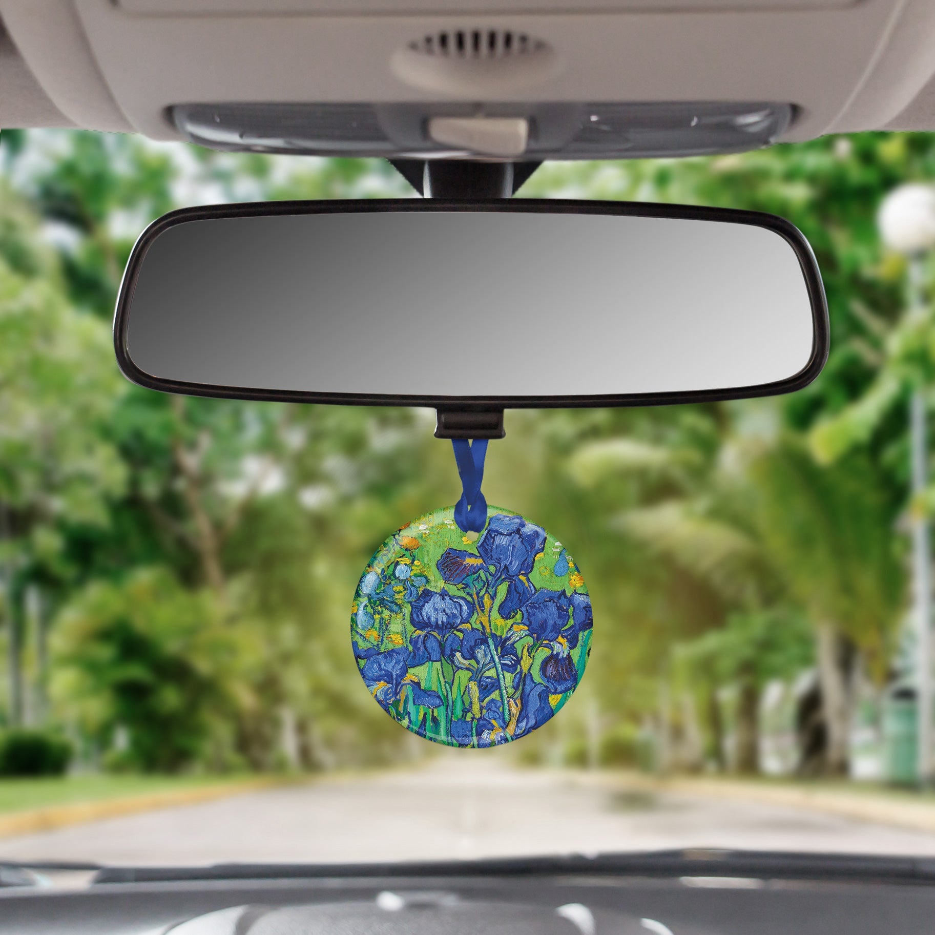 van Gogh Irises Porcelain Keepsake Ornament – Flat Ceramic, Gift-Ready