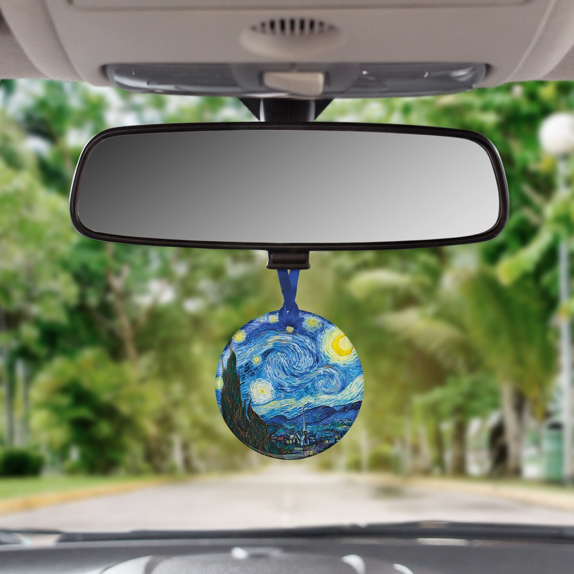 van Gogh Starry Night Porcelain Keepsake Ornament – Flat Ceramic, Gift-Ready