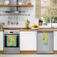 van Gogh Sunflowers Cotton Tea Towel – Flat Weave, Absorbent