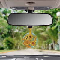 van Gogh Sunflowers Porcelain Keepsake Ornament – Flat Ceramic, Gift-Ready