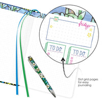 Tiffany Field of Lilies - Dot Grid Journal – Hardcover, Pockets, Ribbon Bookmarks