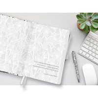 Tiffany Magnolia - Dot Grid Journal – Hardcover, Pockets, Ribbon Bookmarks