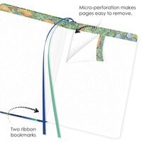 van Gogh Irises - Dot Grid Journal – Hardcover, Pockets, Ribbon Bookmarks