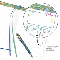 van Gogh Irises - Dot Grid Journal – Hardcover, Pockets, Ribbon Bookmarks
