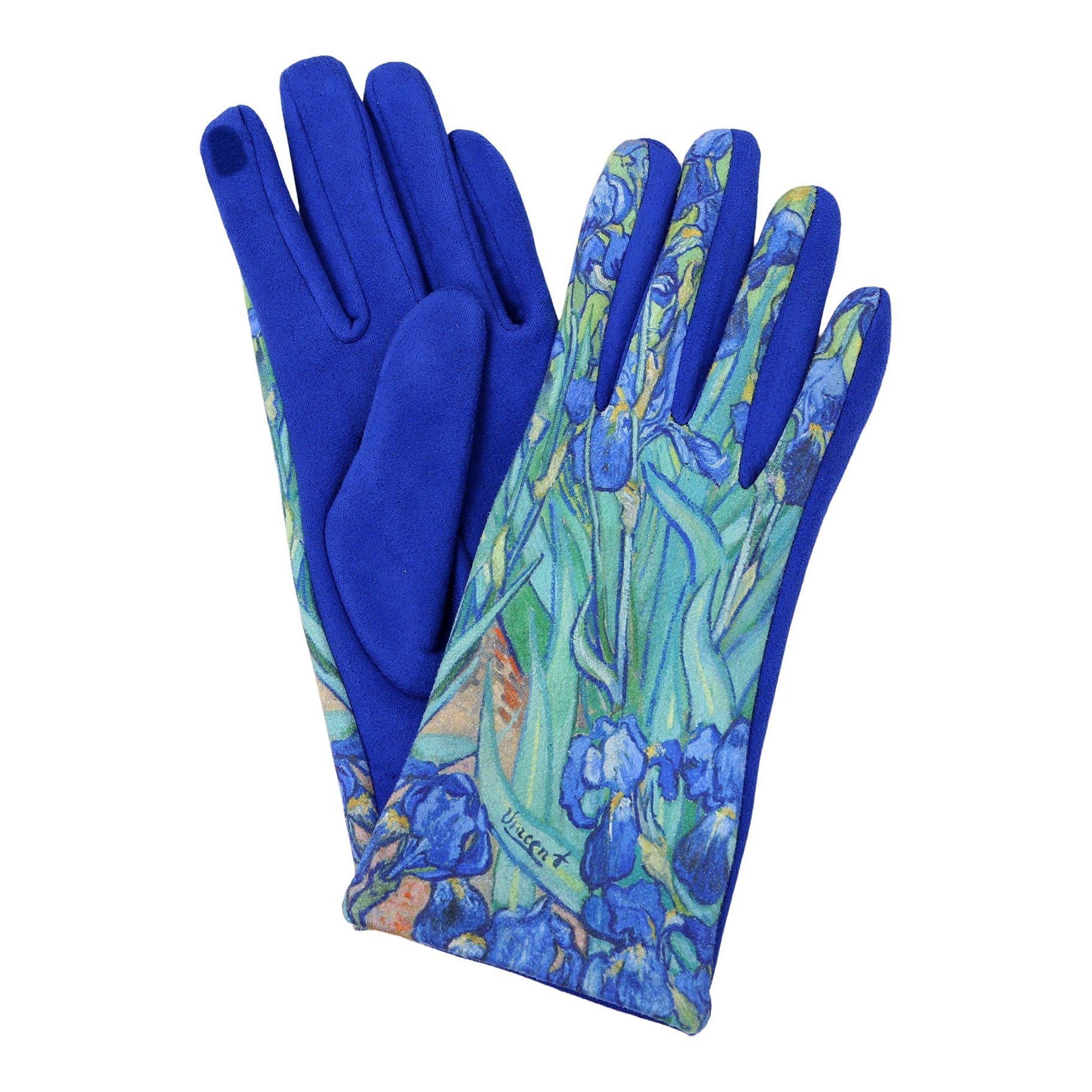Fine Art van Gogh Irises Womens Touch Screen Gloves - One Size Fits All
