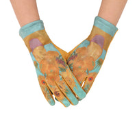 Fine Art van Gogh Sunflowers Womens Touch Screen Gloves - One Size Fits All