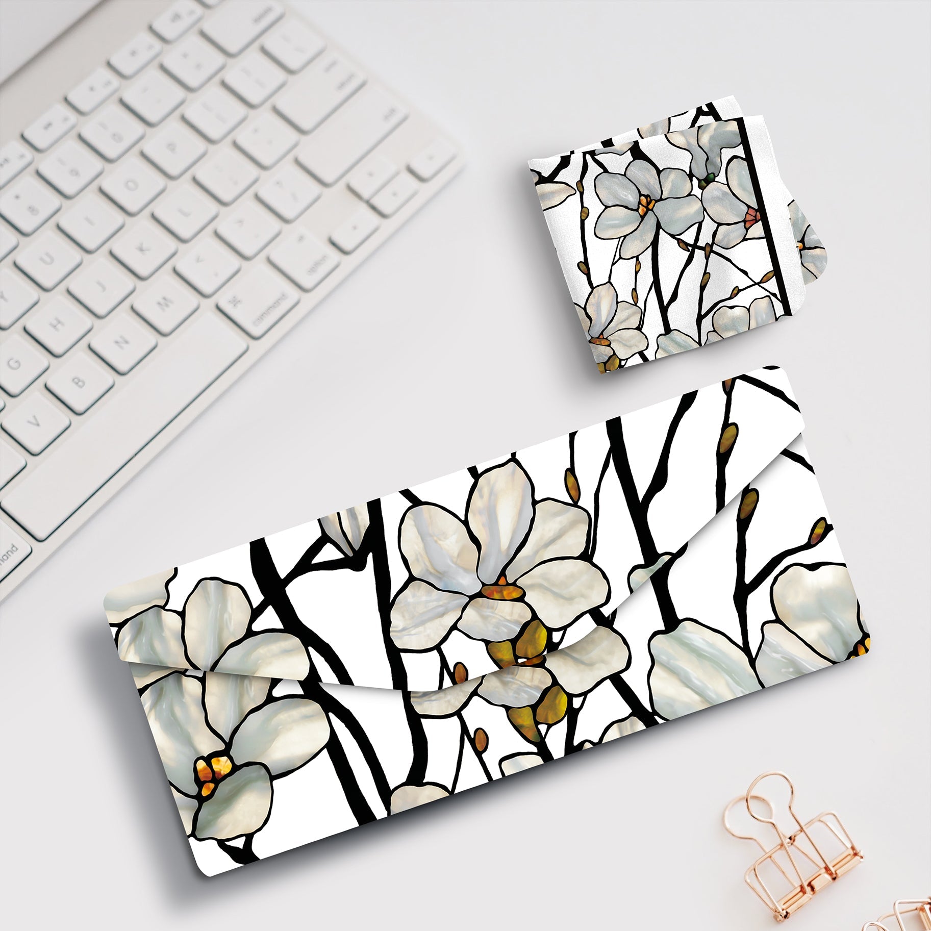 Tiffany Magnolia Folding Glasses Case – Compact & Protective