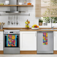 Laurel Burch Carlotta's Garden Cotton Tea Towel – Flat Weave, Absorbent