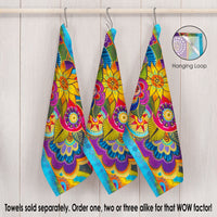 Laurel Burch Carlotta's Garden Cotton Tea Towel – Flat Weave, Absorbent