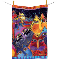 Laurel Burch Fantasticats Cotton Tea Towel – Flat Weave, Absorbent