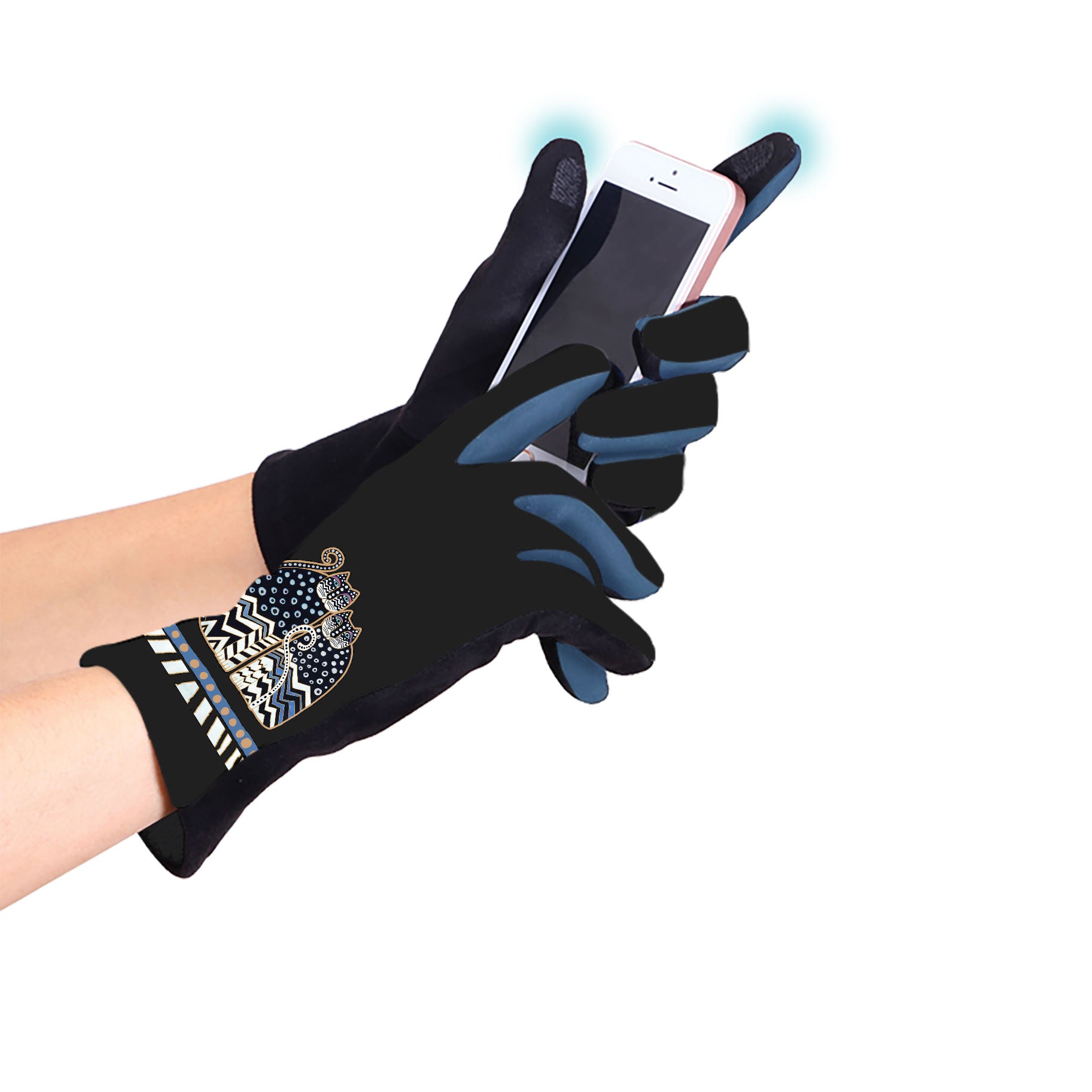 Laurel Burch "Polka Dot Gatos" Texting Gloves