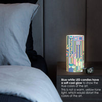 Frank Lloyd Wright Saguaro Forms 6" 6" LED Candle – Battery Operated, Flickering