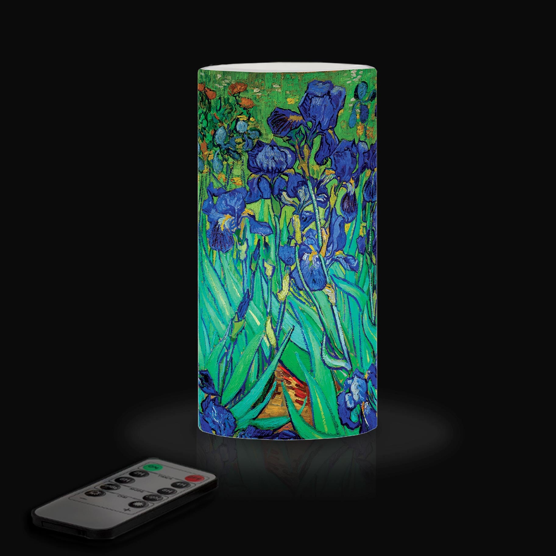 van Gogh Irises 6" 6" LED Candle – Battery Operated, Flickering