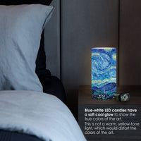 van Gogh Starry Night 6" 6" LED Candle – Battery Operated, Flickering