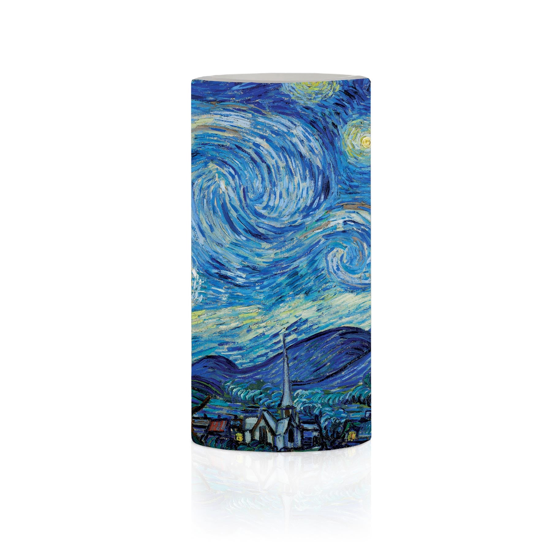 van Gogh Starry Night 6" 6" LED Candle – Battery Operated, Flickering