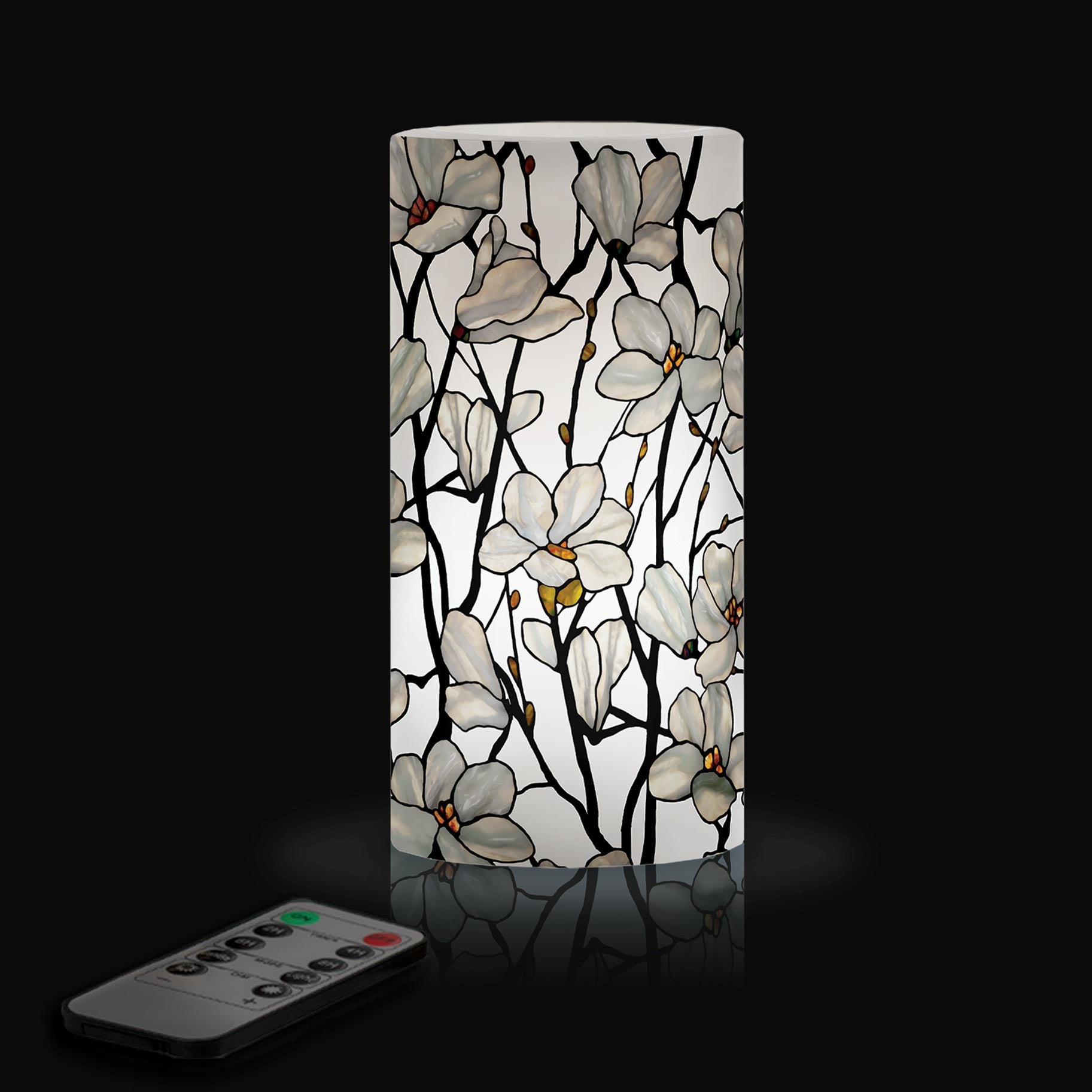 Tiffany Magnolia 6" 6" LED Candle – Battery Operated, Flickering
