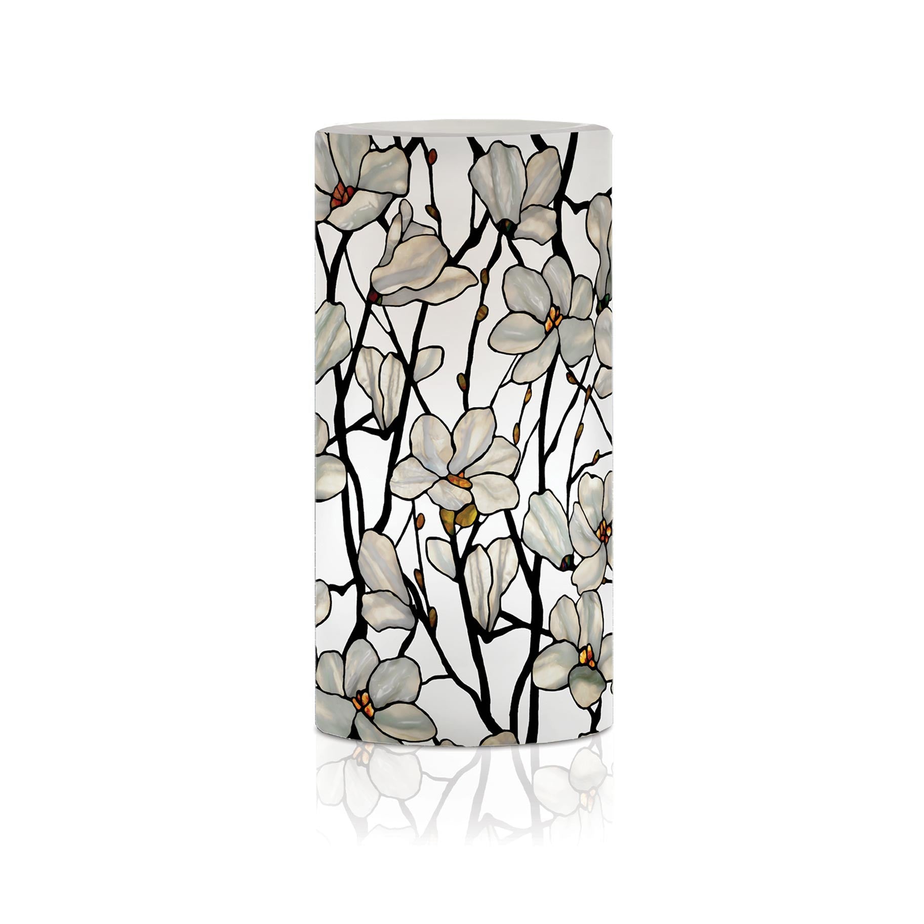 Tiffany Magnolia 6" 6" LED Candle – Battery Operated, Flickering