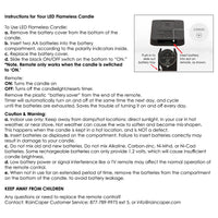 Tiffany Magnolia 6" 6" LED Candle – Battery Operated, Flickering