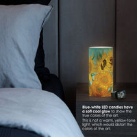 van Gogh Sunflowers 6" 6" LED Candle – Battery Operated, Flickering