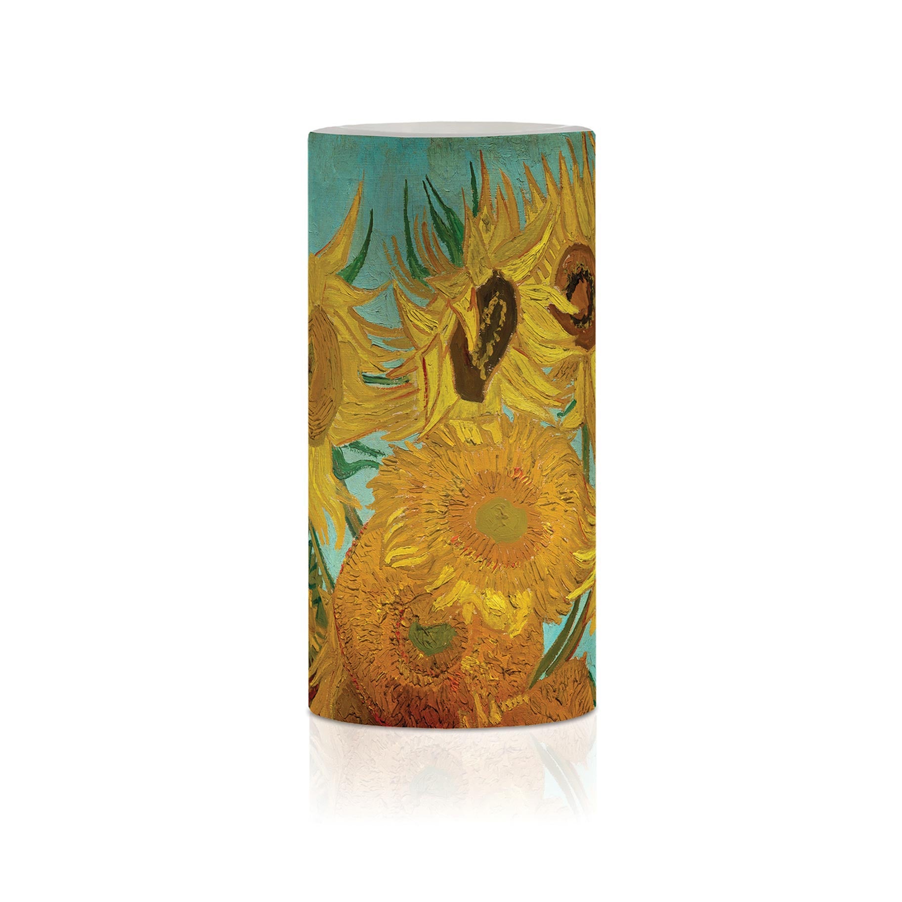 van Gogh Sunflowers 6" 6" LED Candle – Battery Operated, Flickering