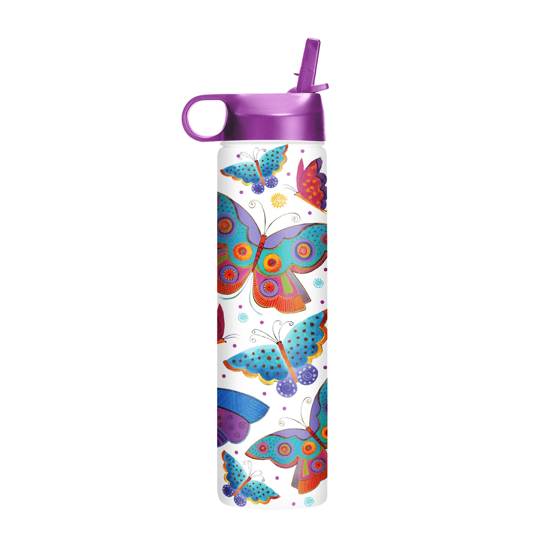 24 oz Water Bottle - Laurel Burch "Mariposas"