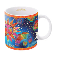 Laurel Burch "Celestial Magic" Large Fine Art Mug – 14 oz Ceramic Coffee Cup
