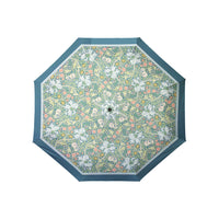 William Morris Golden Lily Travel Umbrella – Compact, One-Touch Open & Close