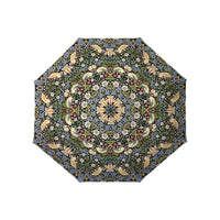 William Morris Strawberry Thief Travel Umbrella – Compact, One-Touch Open & Close