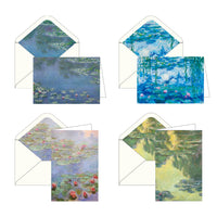 Monet Water Lilies - Boxed Blank Note Cards – Set of 16 in a Keepsake Gift Box