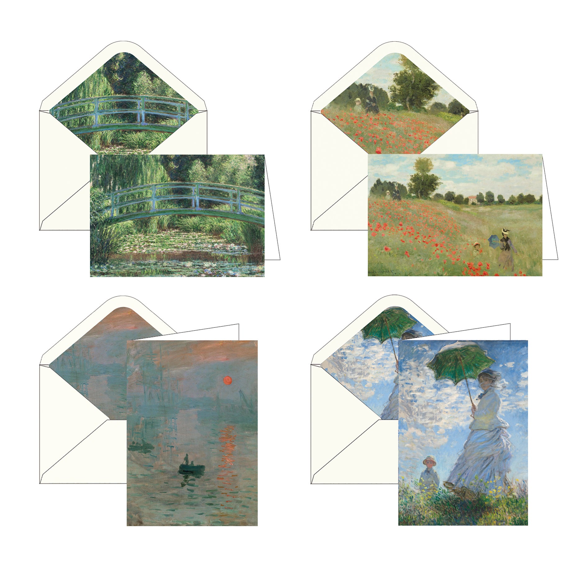 Monet Favorites - Boxed Blank Note Cards – Set of 16 in a Keepsake Gift Box