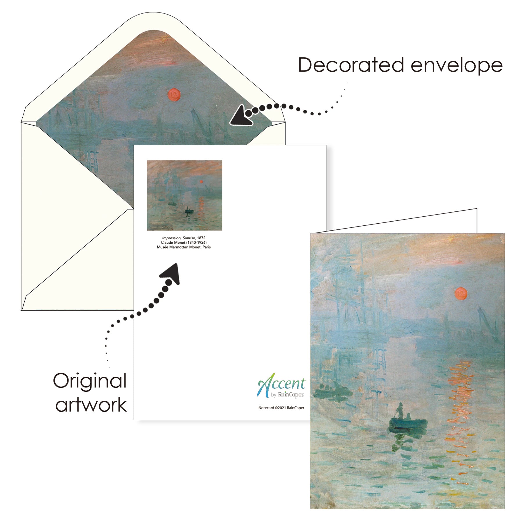 Monet Favorites - Boxed Blank Note Cards – Set of 16 in a Keepsake Gift Box