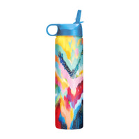 24 oz Water Bottle - EttaVee "Brush Strokes 100"