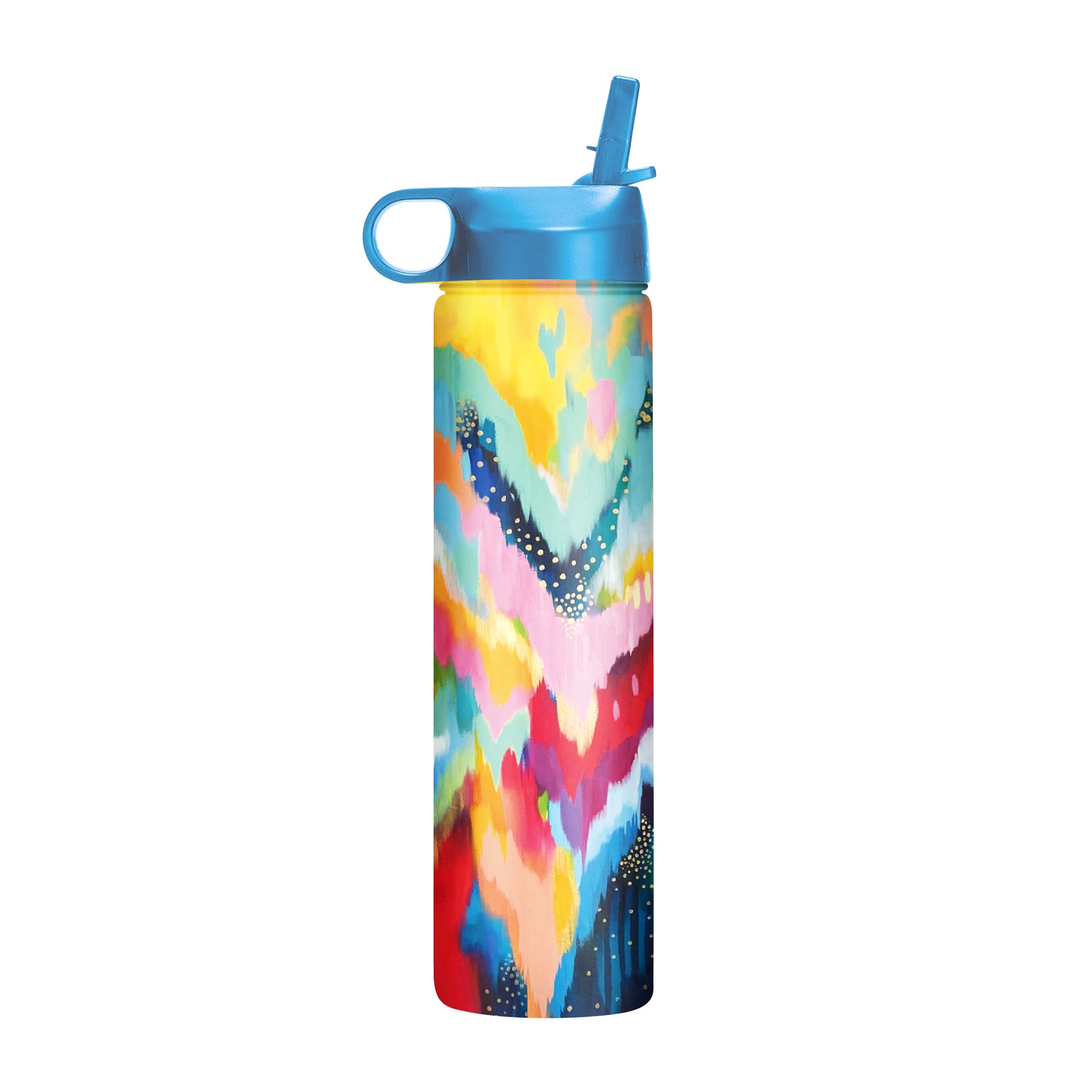 24 oz Water Bottle - EttaVee "Brush Strokes 100"