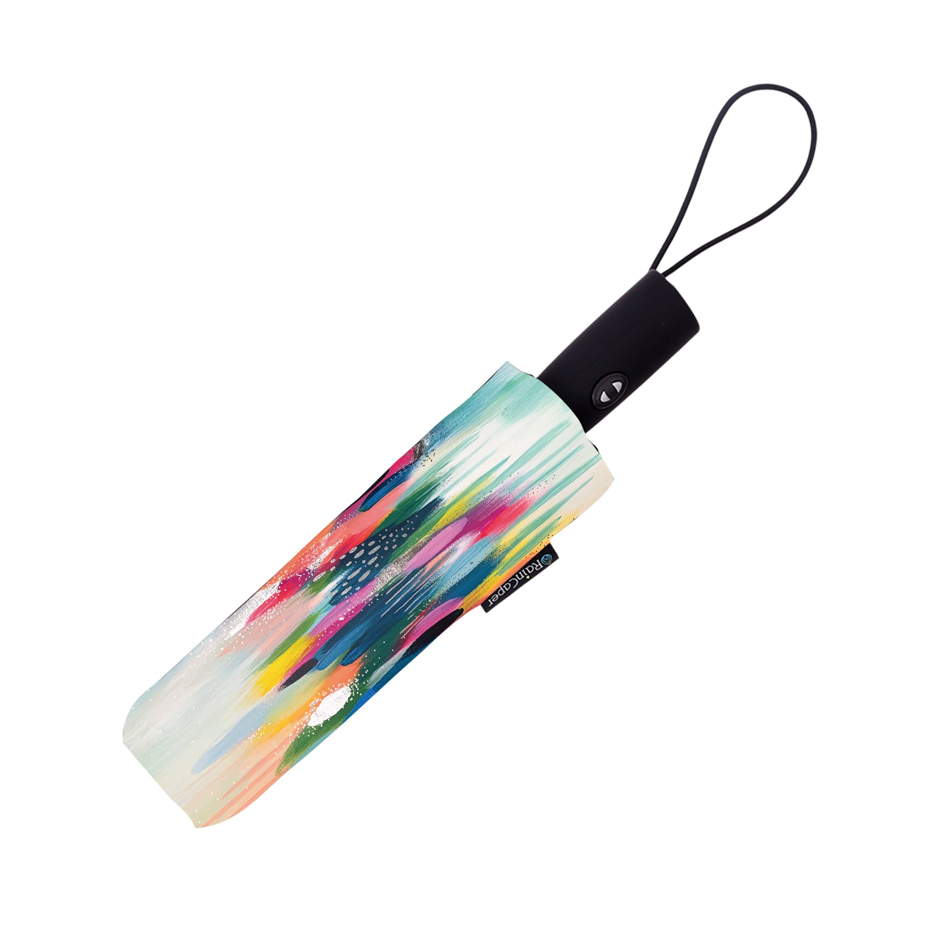 EttaVee Brush Strokes 103 Travel Umbrella – Compact, One-Touch Open & Close