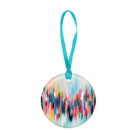 EttaVee Brush Strokes 103 Porcelain Keepsake Ornament – Flat Ceramic, Gift-Ready