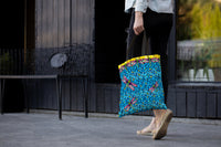Tiffany Dragonfly (Purple) Canvas Magazine Tote – Slim Vertical Tote Bag