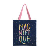 EttaVee Magnifique Canvas Magazine Tote – Slim Vertical Tote Bag